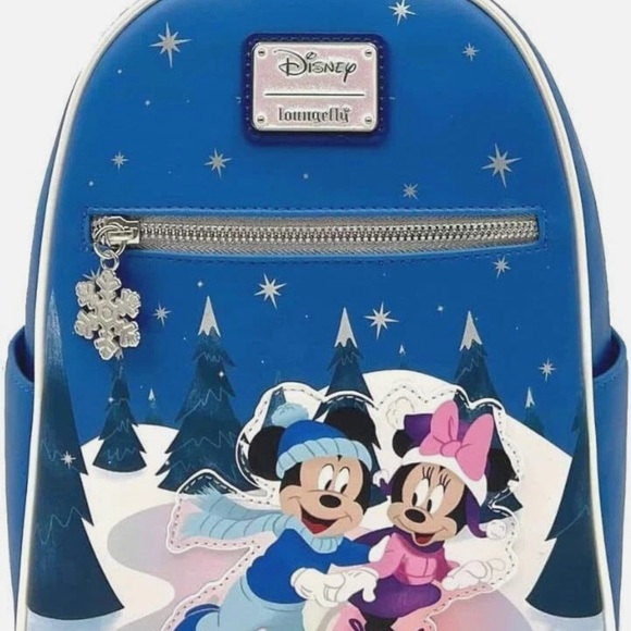 Loungefly Disney Backpack - Ice Skating Minnie & Mickey - Picture 3 of 5